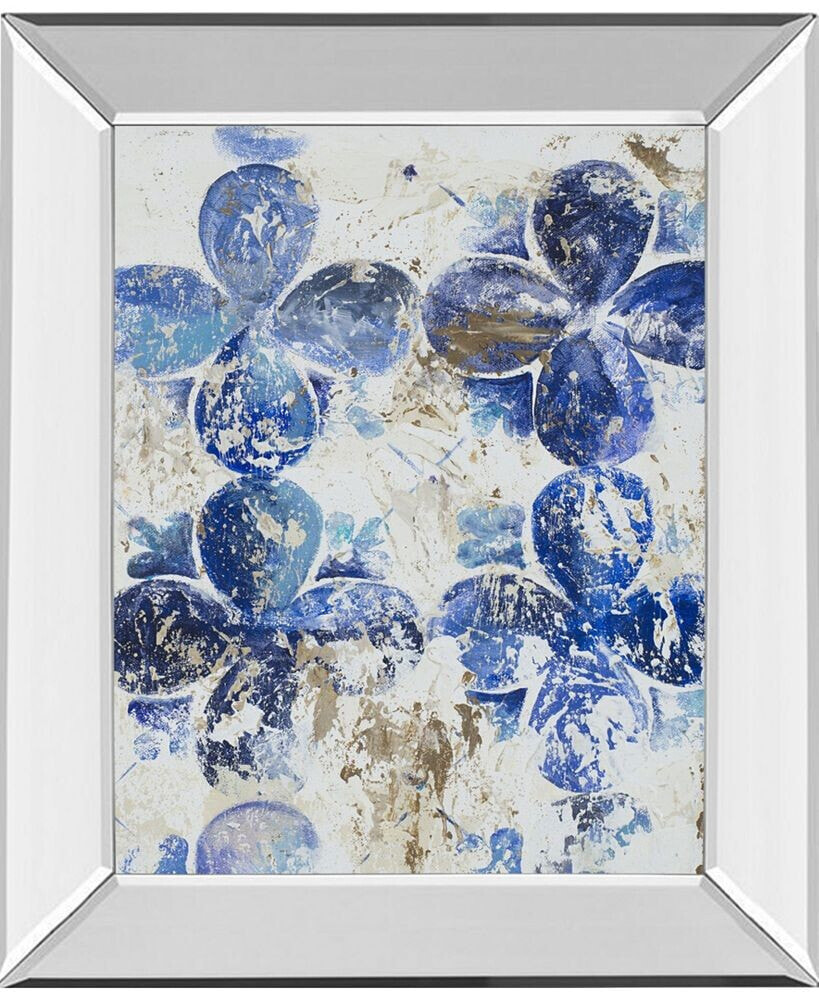 Classy Art blue Quatrefoil III by Patricia Pinto Mirror Framed Print Wall Art, 22