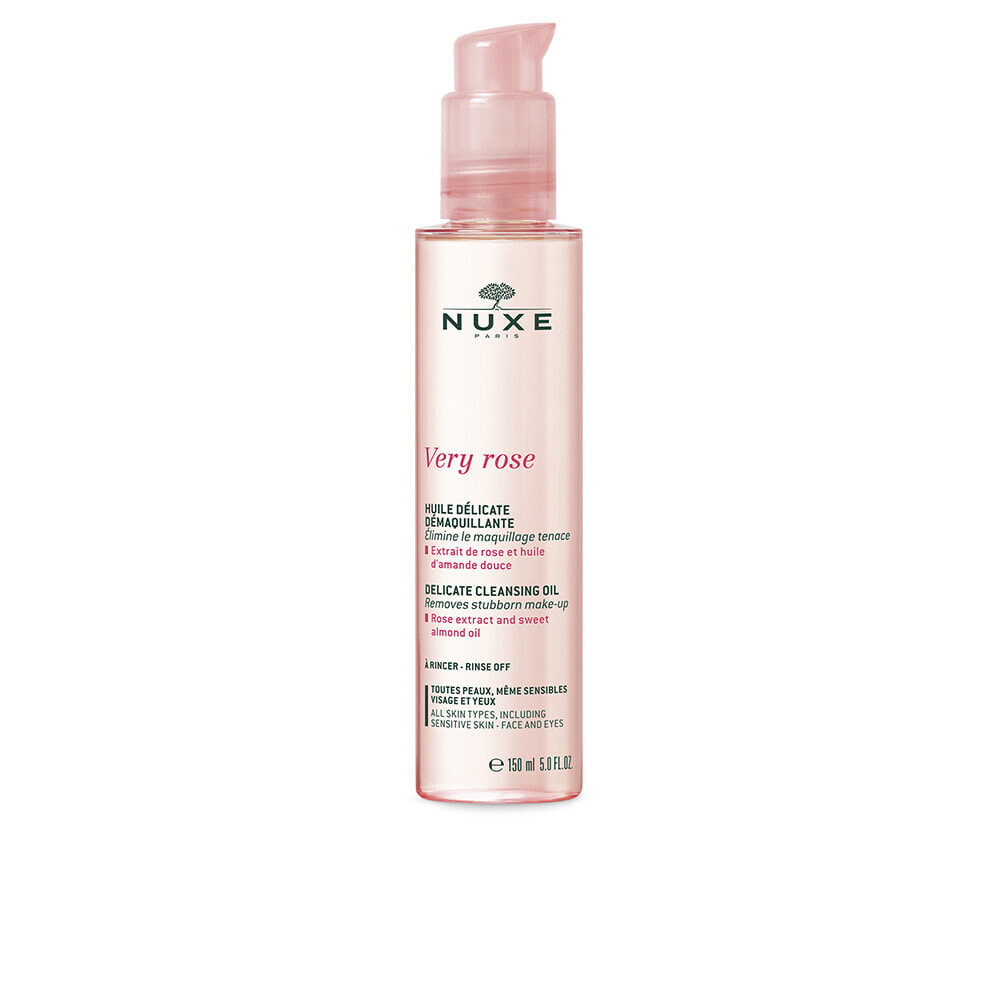 Nuxe Very Rose Delicate Cleansing Oil Нежное масло для снятия макияжа для чувствительных глаз и кожи 150 мл