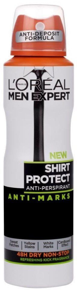 LOreal Paris Men Expert Shirt Protect Antiperspirant Spray Мужской антиперспирант спрей 150 мл