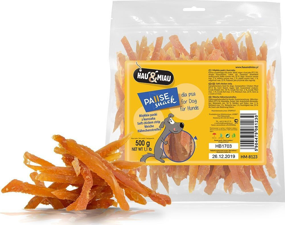 Hau Miau HM Dog's treat dried chicken meat 92% 1/2 kg universal