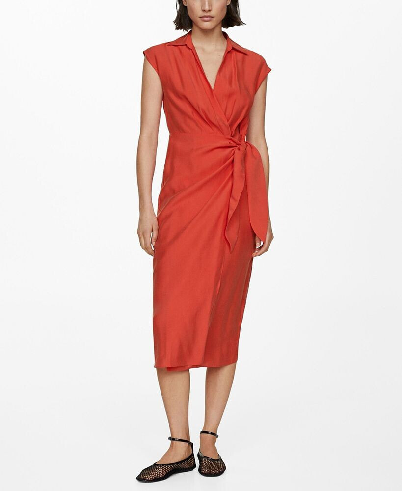 MANGO women's Bow Modal Dress