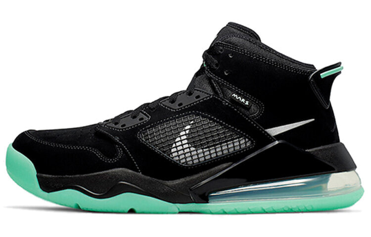 Jordan Mars 270 Green Glow 高帮 复古篮球鞋 男款 黑绿 / Кроссовки Nike Air Jordan Mars 270 Black Green Glow (Черный)
