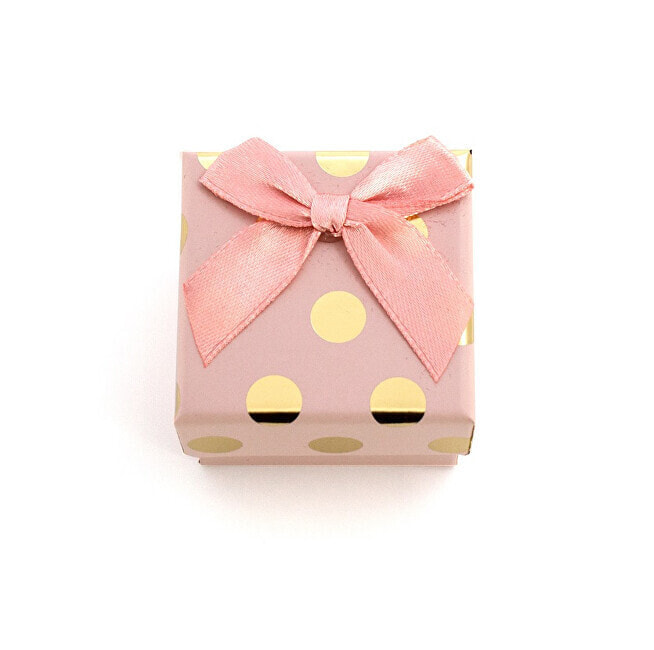 Pink gift box with gold dots KP7-5
