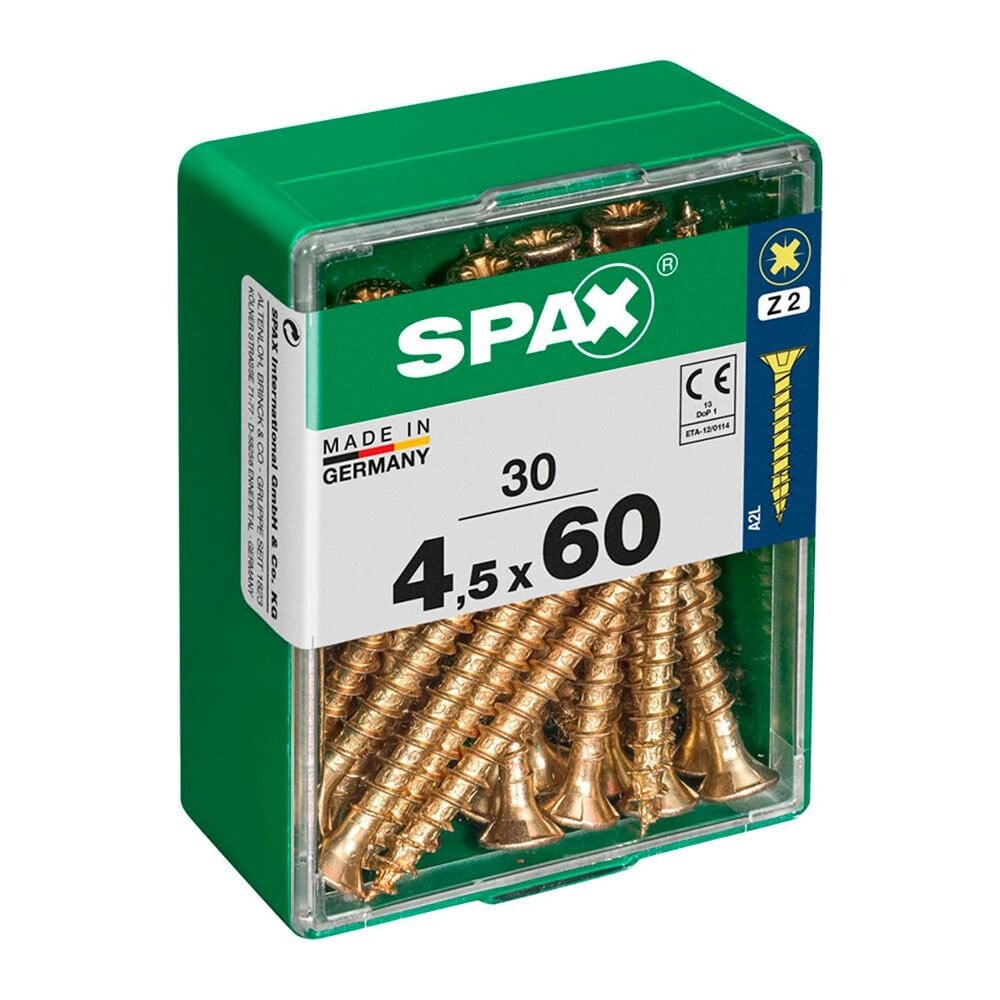 SPAX Yellox 4.5x60 mm Flat Head Wood Screw 30 Units