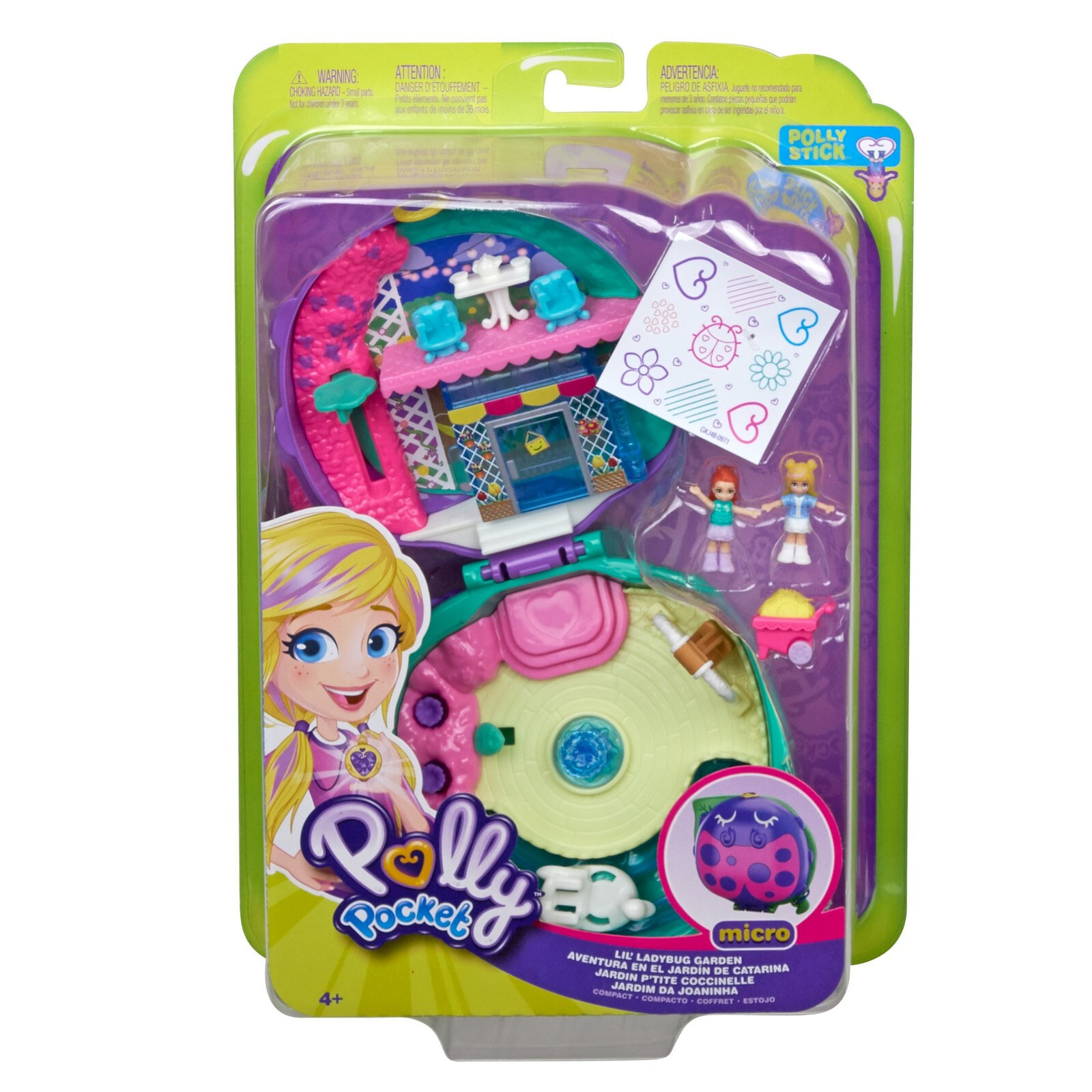 Игровой набор Polly Pocket Мир Полли Покет Маленькая Божья Коровка ,2 мини  куклы ,аксессуары — купить недорого с доставкой, 1377609