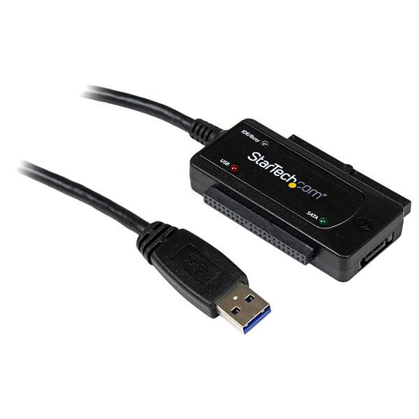 StarTech.com USB3SSATAIDE кабельный разъем/переходник USB 3.0 A IDE/SATA/LP4 Черный