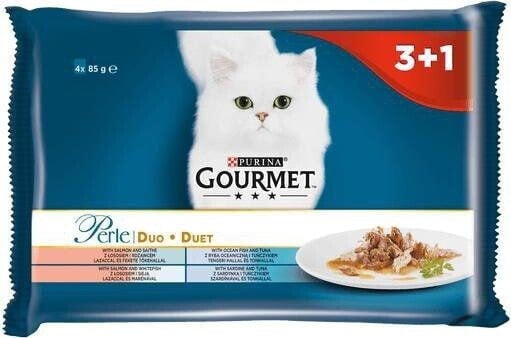 Purina GOURMET PERLE DUO Duet Rybny 4x85g