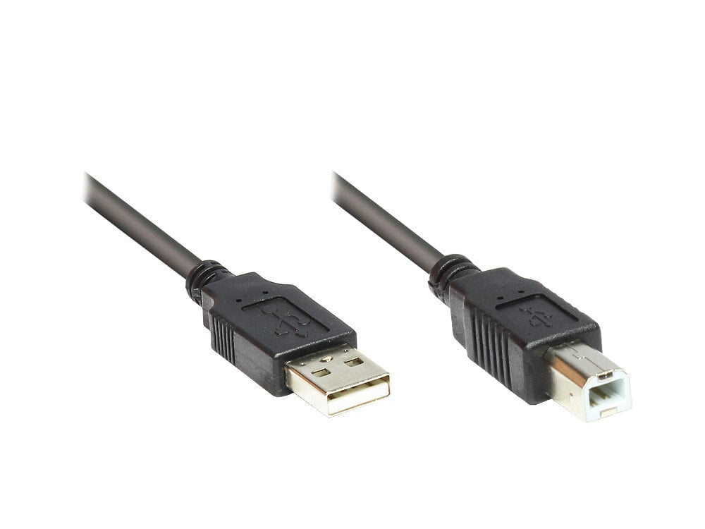 Alcasa 2510-025OFS USB кабель 0,25 m 2.0 USB A USB B Черный