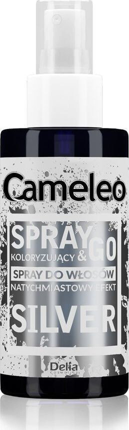 Delia Cosmetics Cameleo Spray & Go Красящий спрей для волос, оттенок серебристый 150 мл