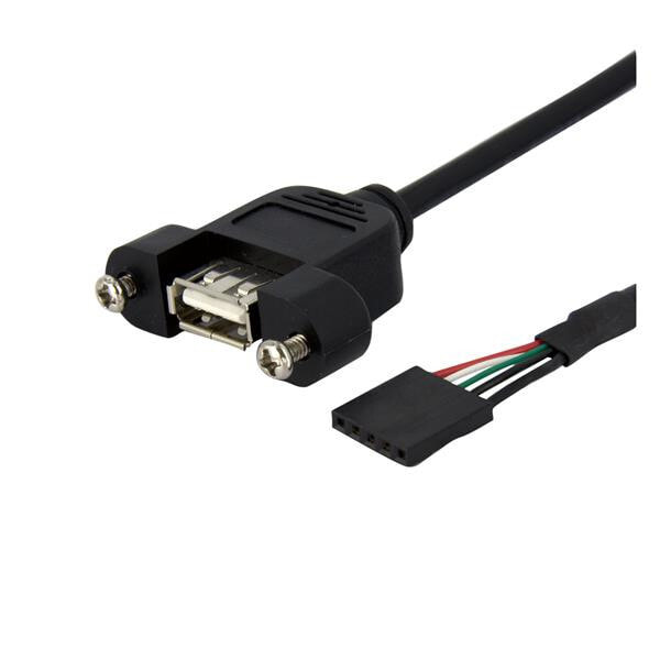 StarTech.com USBPNLAFHD3 кабельный разъем/переходник IDC USB A Черный