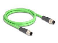 Delock M12 Kabel D-kodiert 4 Pin Stecker zu PUR TPU 1 m 80416 - Cable - 1 m