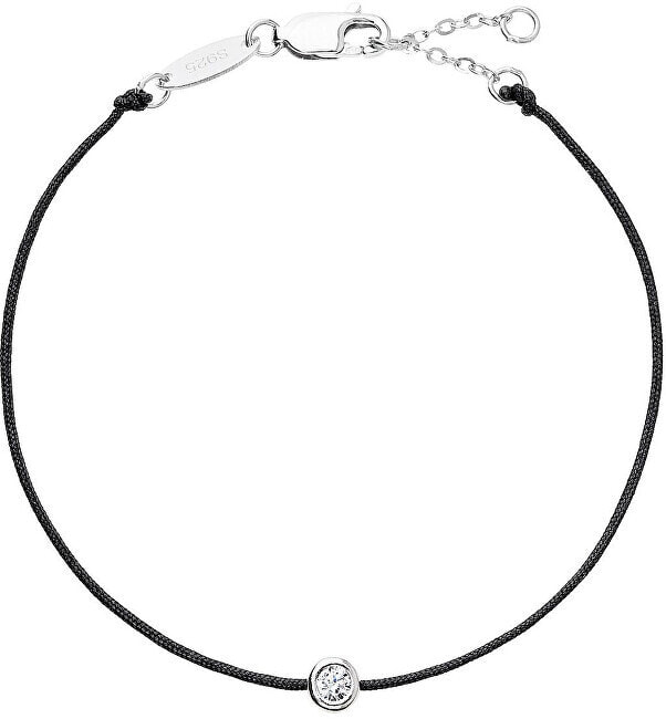 Black bracelet Kabbalah with zircon 13005.3