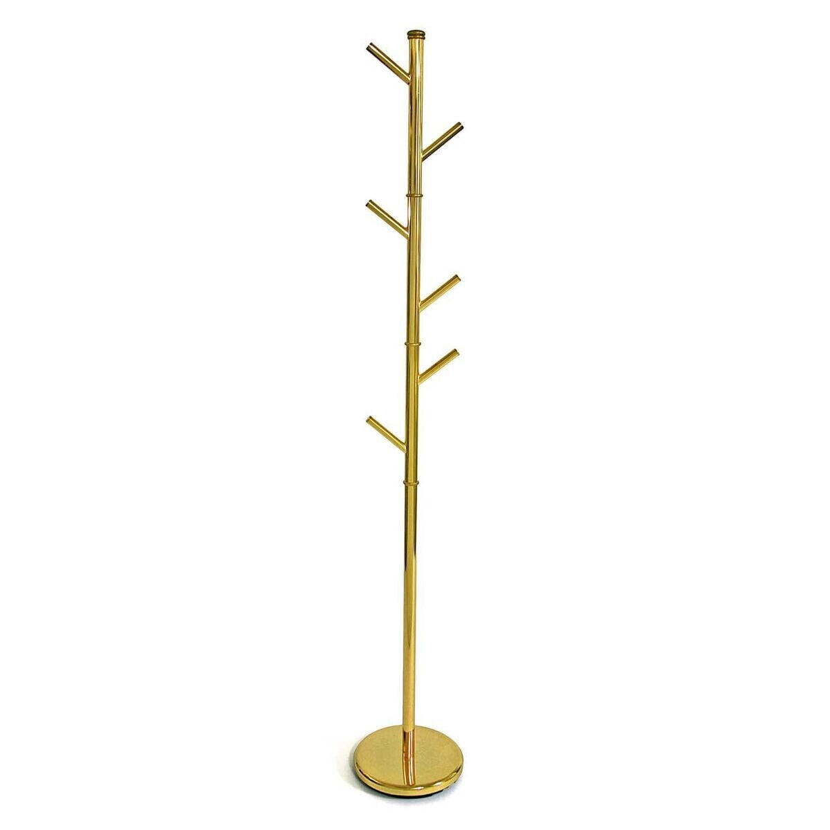 Coat rack Versa Golden Metal Steel Fusion 28 x 179 x 28 cm