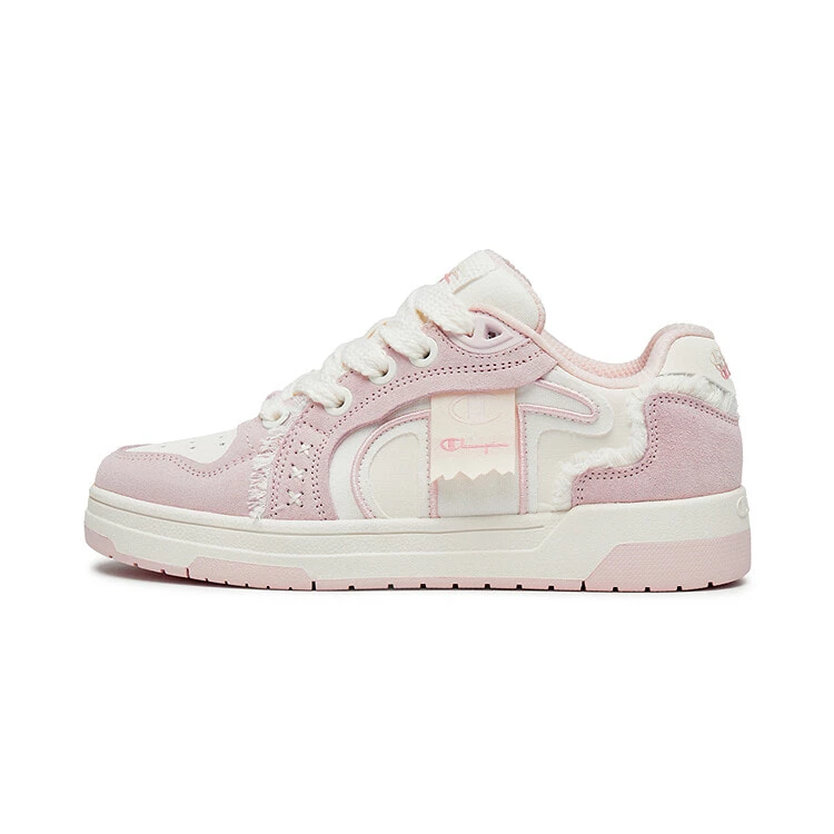 Champion Low-Top Skateboard Shoes Unisex Micro Rose Red/Milk White