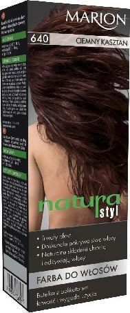 Marion Natural Styl Color Cream No.640 Стойкая питательная краска для волос с протеинами шелка, оттенок темно-каштановый