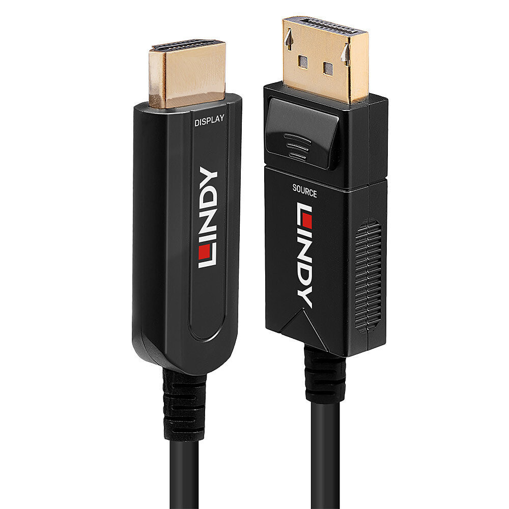 Lindy 38494 видео кабель адаптер 50 m DisplayPort HDMI Тип A (Стандарт) Черный