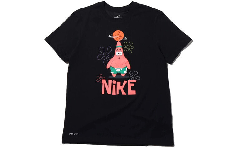 Nike 派大星图案印花短袖T恤 男款 黑色 / Футболка Nike T CJ9267-010