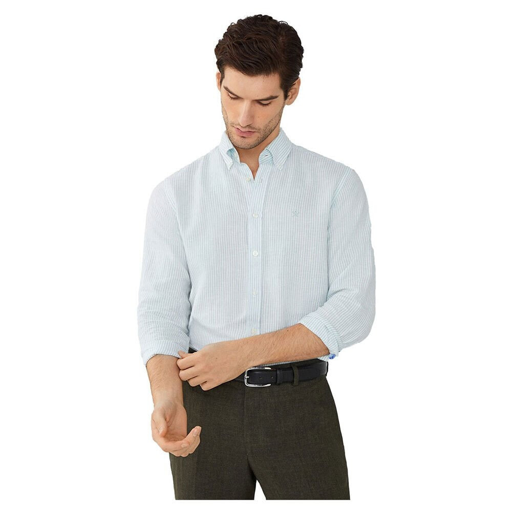 HACKETT Ess Cot Lin Bengal Long Sleeve Shirt