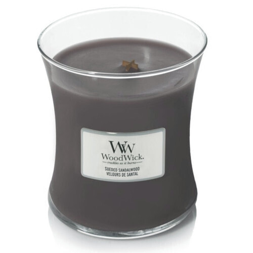 Woodwick Scented Candle Suede & Sandalwood Ароматическая свеча восточным древесным ароматом 275 г