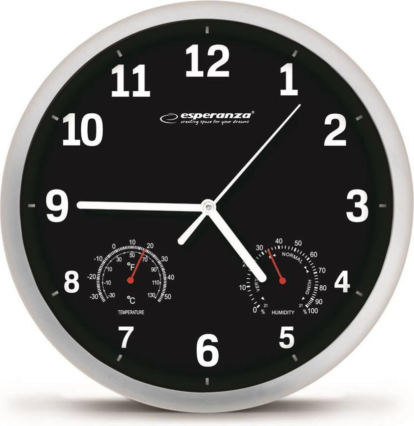Esperanza Wall clock Lyon black (EHC016K)