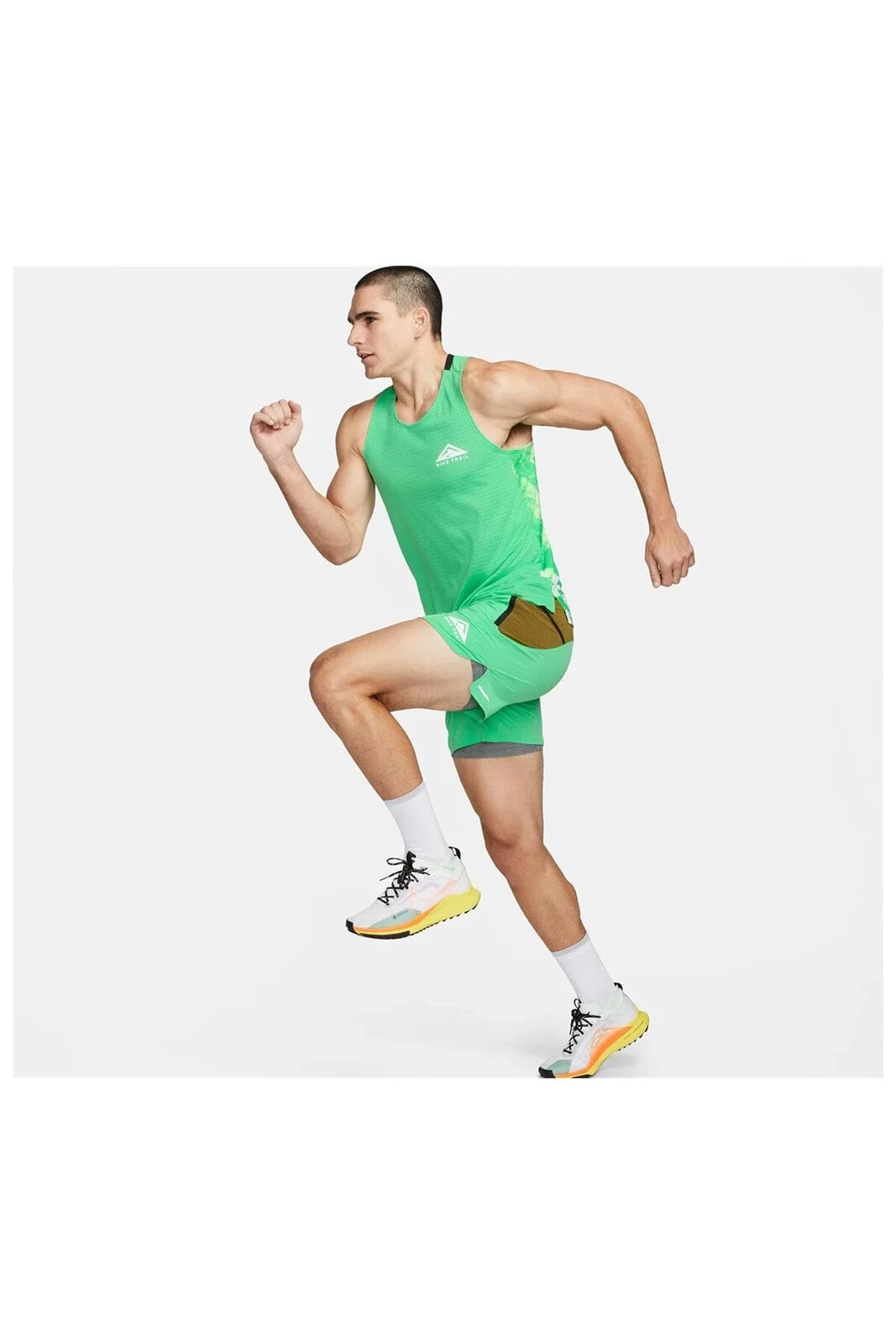 Dri-Fit Solar Chase Erkek running yeşil kolsuz Koşu ve spor Atlet dx0857
