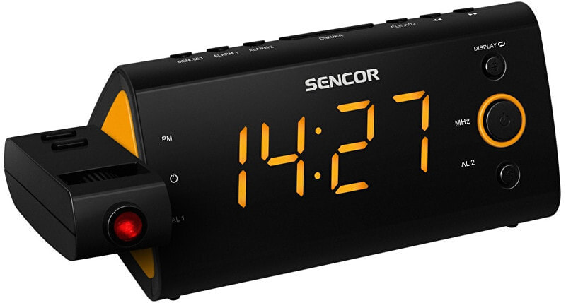 Sencor SRC 330 OR радиоприемник Часы Цифровой Черный, Оранжевый