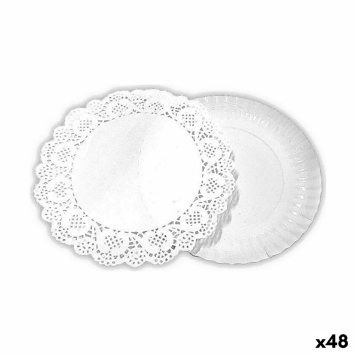 Snack tray Algon Circular White 30 x 30 x 1,5 cm (48 Units)