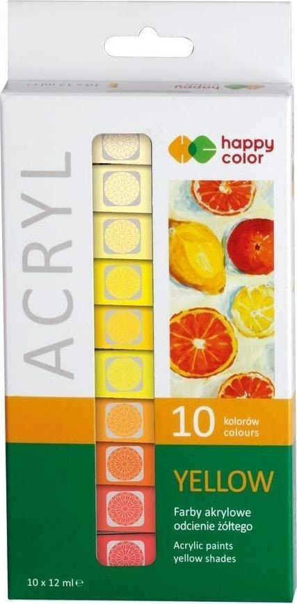 Happy Color Acrylic paint 12ml 10 col yellow HAPPY COLOR