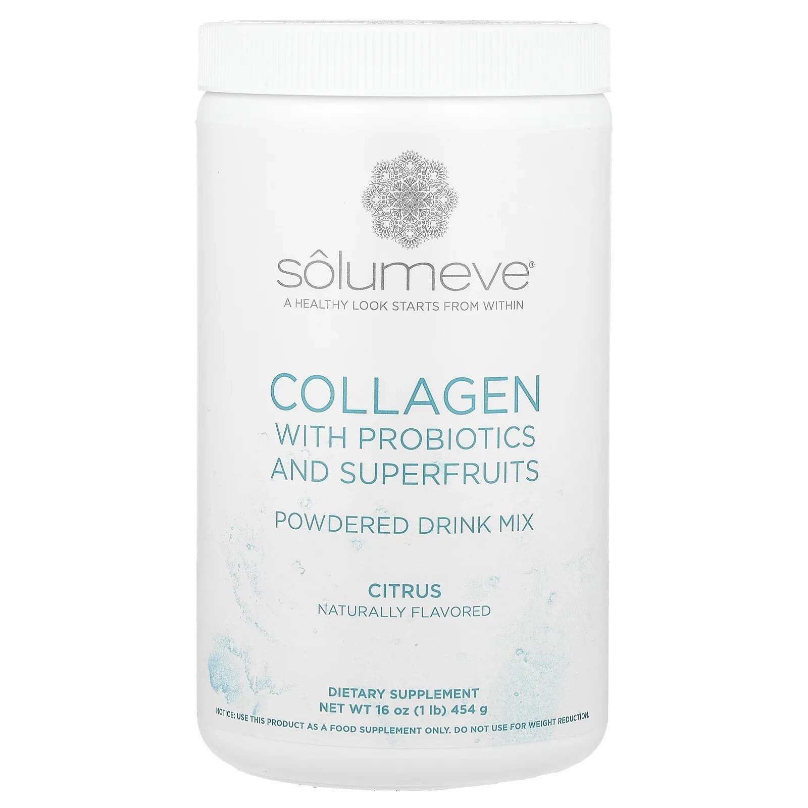 Solumeve, Collagen with Probiotics and Superfruits, Powdered Drink Mix, Strawberry Lemonade, 16 oz (454 g)