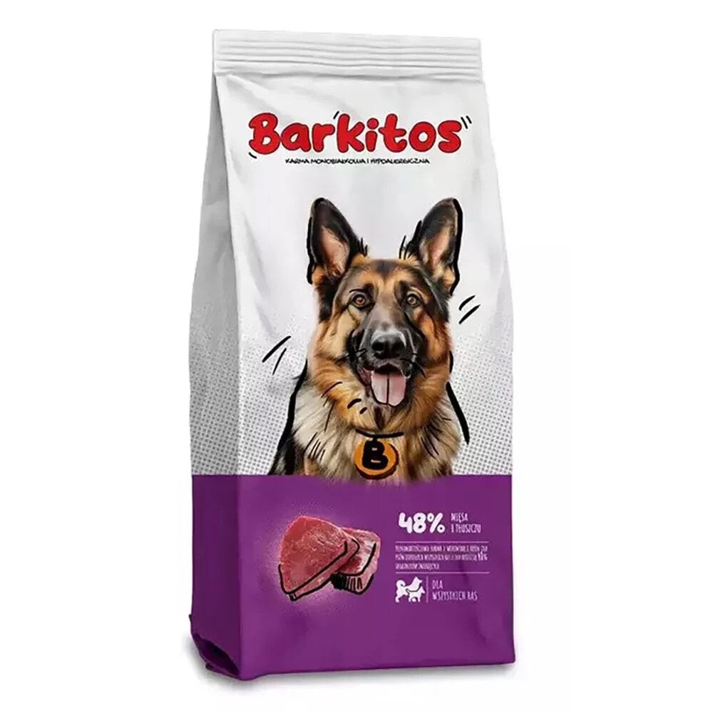 HURTOWNIA KARM Barkitos beef with rice dog food 18kg