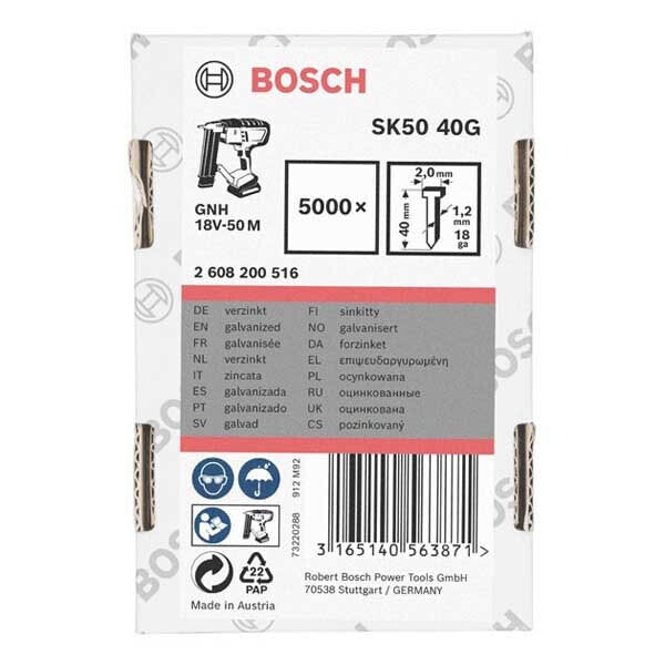 BOSCH Galvanized nail SK50-40: 40 mm 5000 units