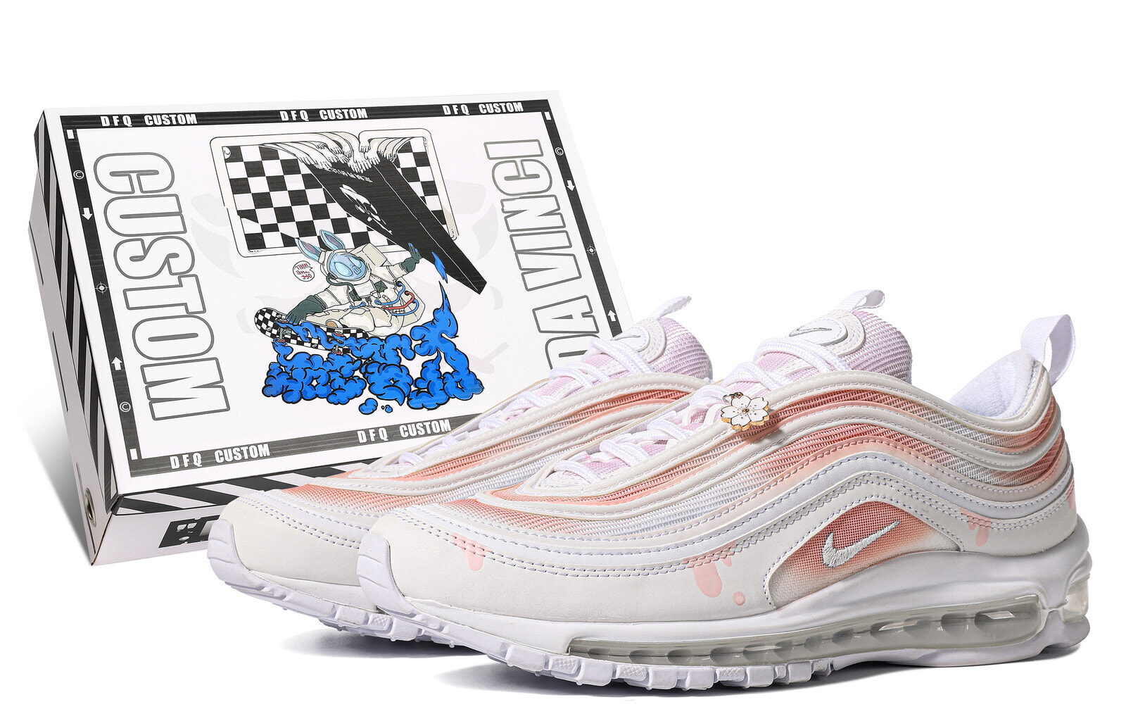 Nike Air Max 97 Casual Shoes Unisex Low-Top Pink/White