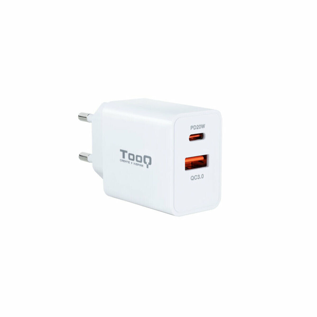 TooQ TQWC-2SC04WT зарядное устройство для мобильных устройств Универсальная Белый Кабель переменного тока Быстрая зарядка Для помещений