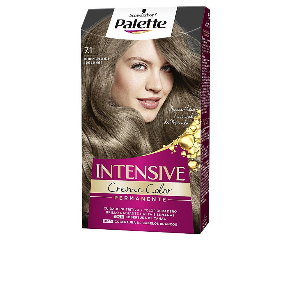 Schwarzkopf Palette Intensive Cream Color No. 7.1 Medium Ash Blonde Перманентная крем-краска для волос, оттенок средне-пепельно-русый