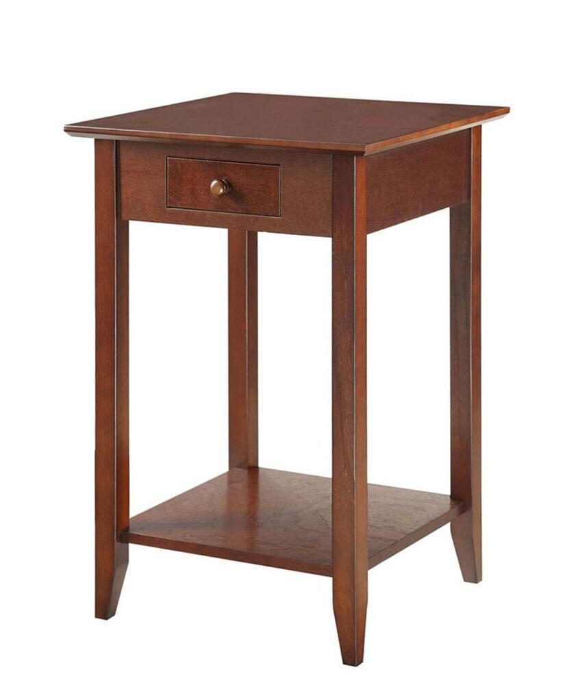 Convenience Concepts american Heritage 1 Drawer End Table with Shelf