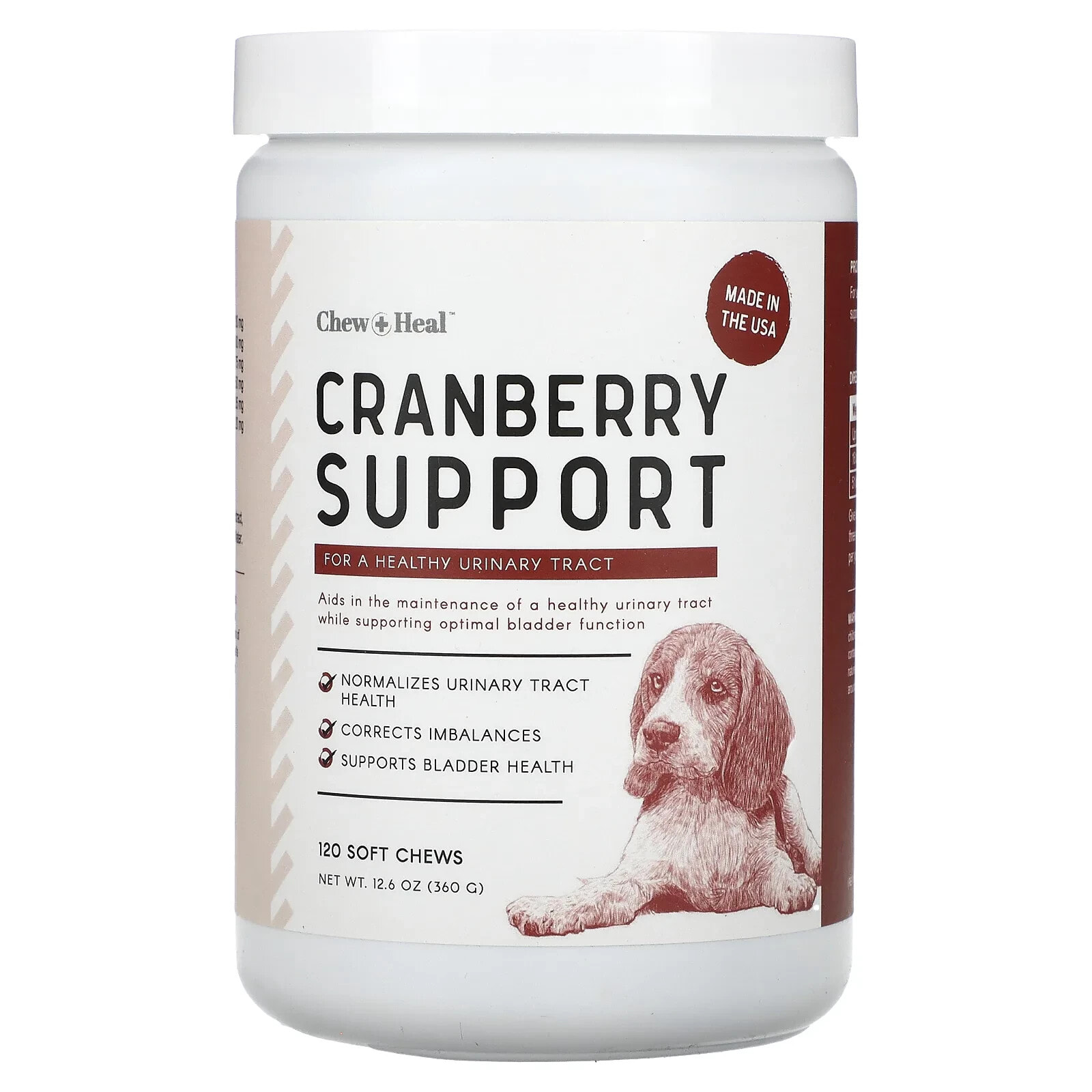 Cranberry Support, For Dogs, 120 Soft Chews, 12.6 oz (360 g)