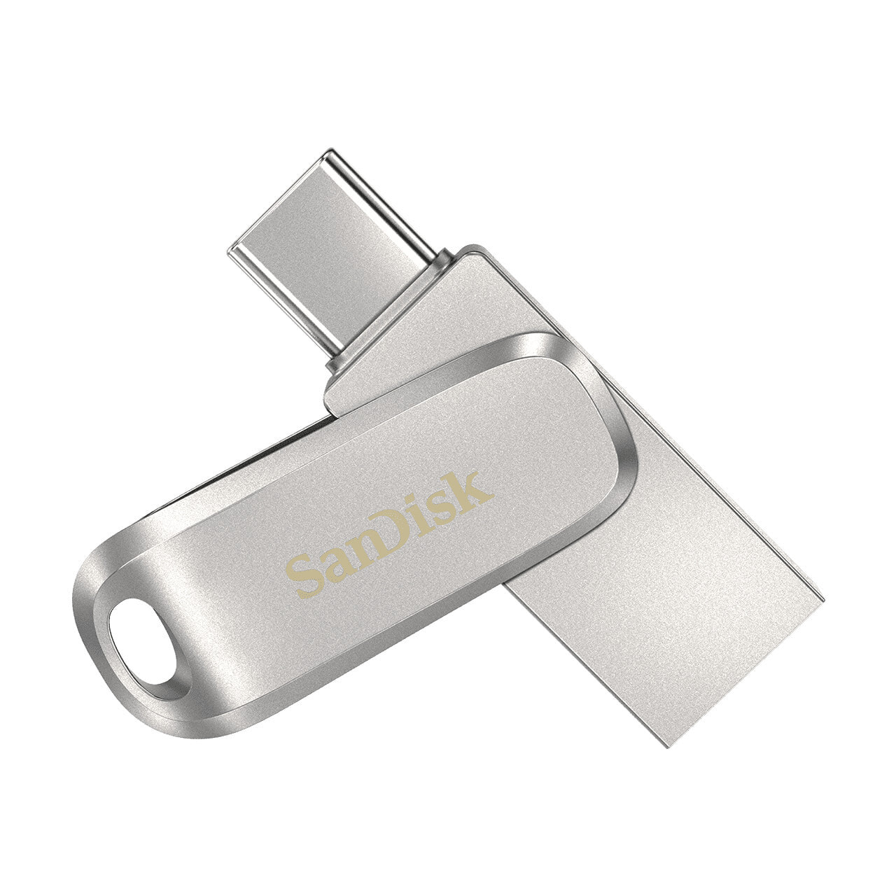Sandisk Ultra Dual Drive Luxe USB флеш накопитель 128 GB USB Type-A / USB Type-C 3.2 Gen 1 (3.1 Gen 1) Нержавеющая сталь SDDDC4-128G-G46
