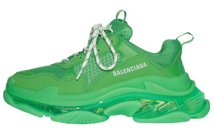 Balenciaga Triple S Clear Sole Fluo Green Women's