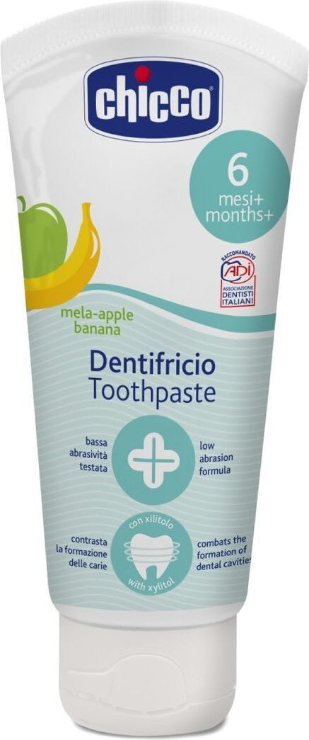 Chicco Dentifricio Apple Banana Toothpaste Яблочно-банановая зубная паста для детей от 6 месяцев 50 мл