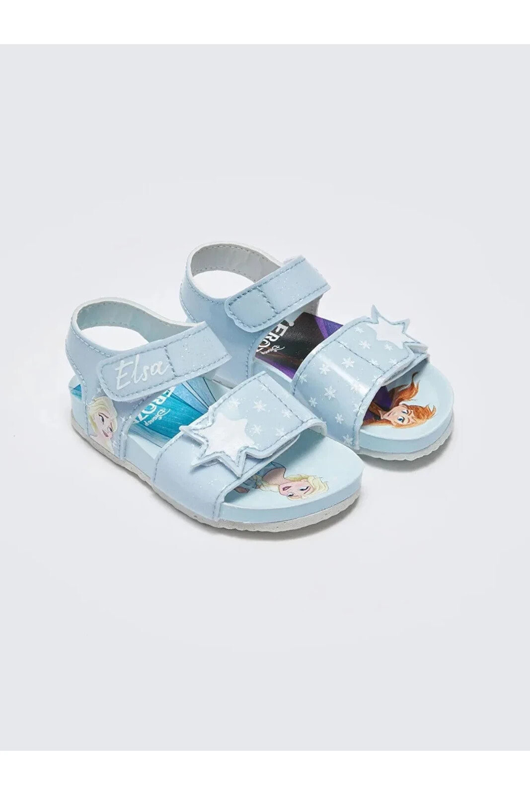 Lcw Steps Frozen Baskılı Cırt Cırtlı Kız Bebek Sandalet