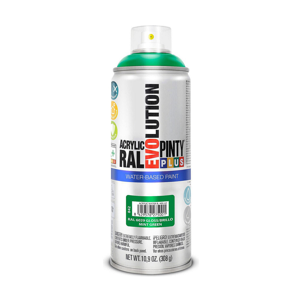 Spray paint Pintyplus Evolution RAL 6029 Water based Mint Green 400 ml