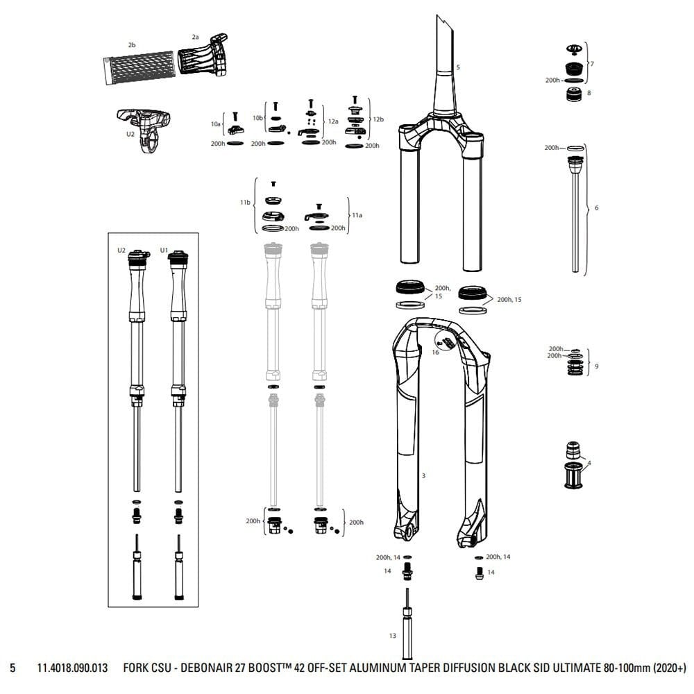 ROCKSHOX SID Ultimate Manual Boost 15x110 mm 42 Offset Debon Air MTB Fork