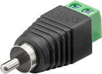 Wentronic 76740 - RCA - Terminal Block 2-pin - Black - Green