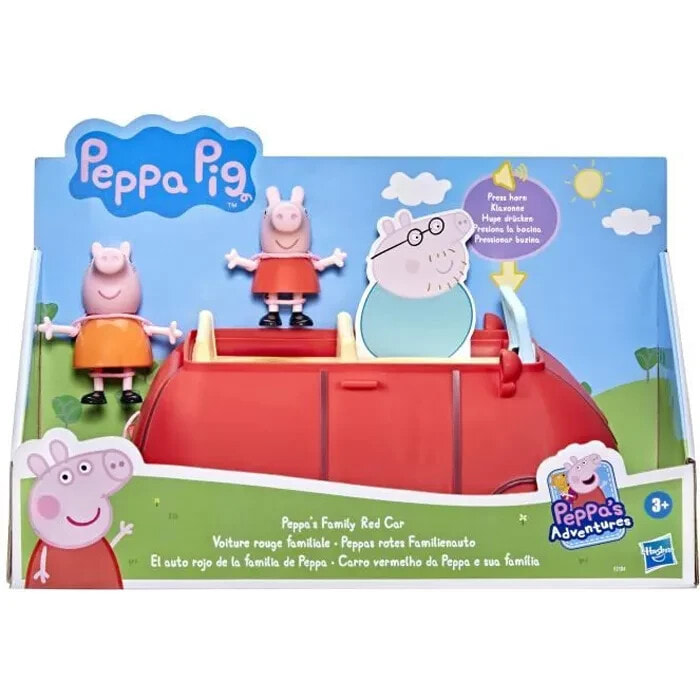 Peppa Pig - Peppa's Adventures - Familie rotes Auto - Vorschulspielzeug mit Stzen und Soundeffekten - 3 Jahre