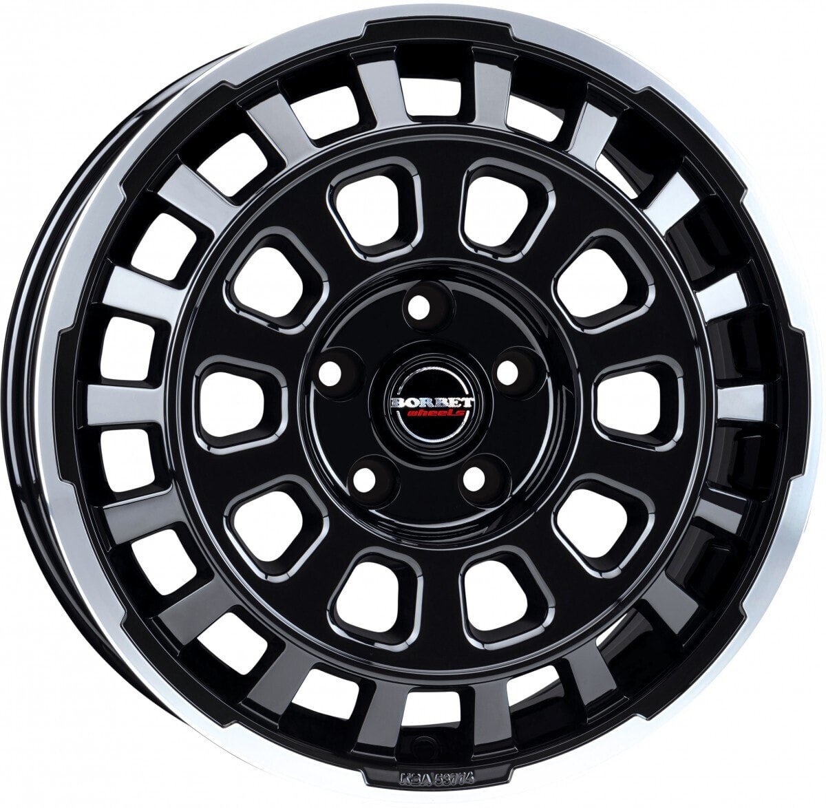 Колесный диск литой Borbet CW7 black rim polished glossy 7.5x18 ET53 - LK5/130 ML78.1