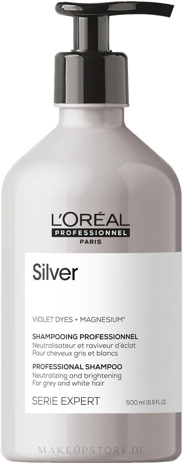 Farbauffrischendes Shampoo für blondes und graues Haar - L'Oreal Professionnel Serie Expert Magnesium Silver Shampoo