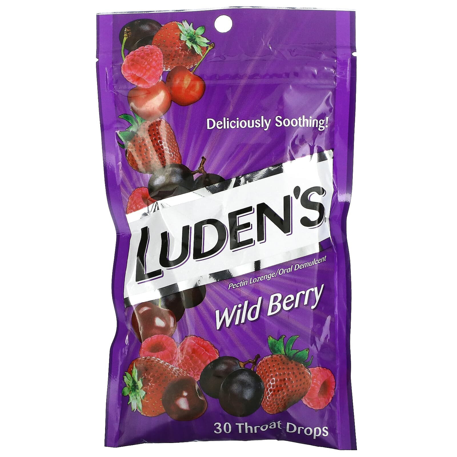 Luden's, Леденцы с пектином, успокаивающее средство для полости рта, дикий мед, 30 капель для горла