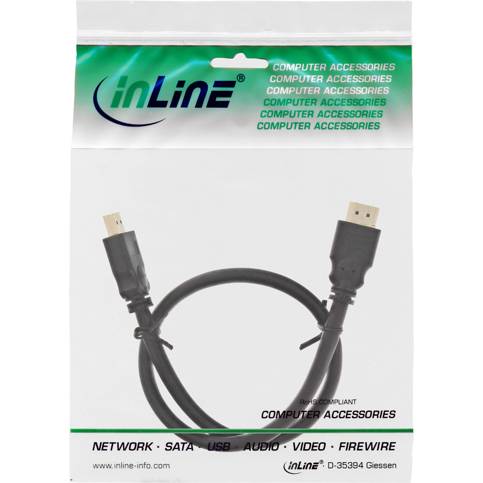 InLine 17607P HDMI кабель 7,5 m HDMI Тип A (Стандарт) Черный