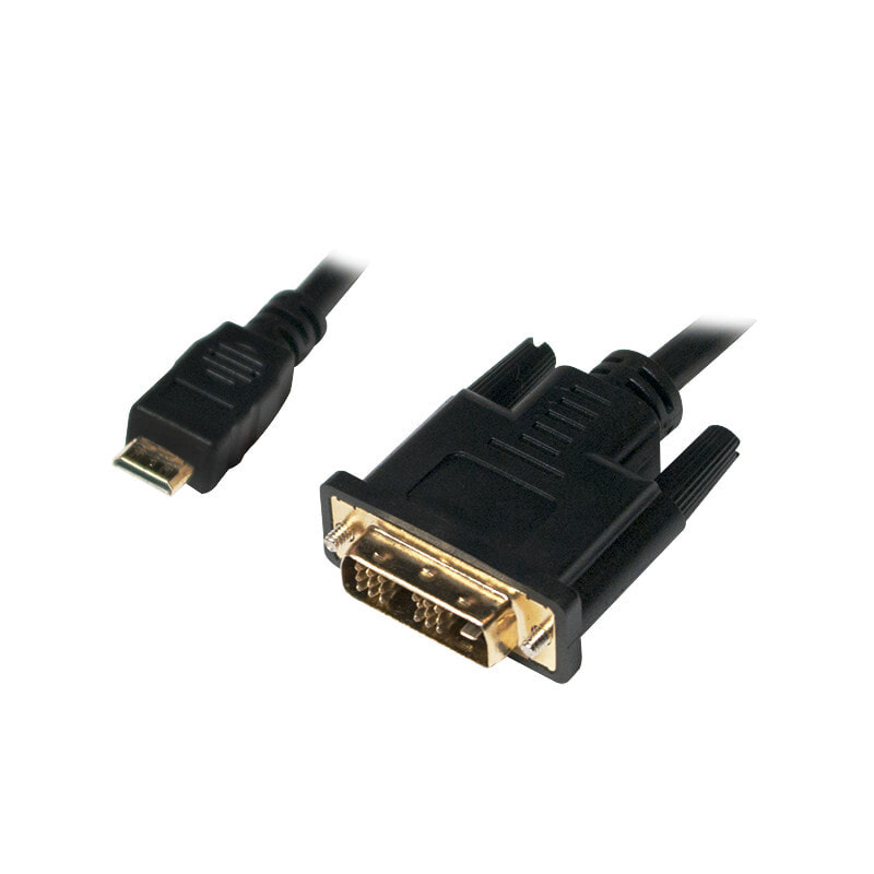 LogiLink Mini-HDMI - DVI-D M/M 2m Черный CHM004