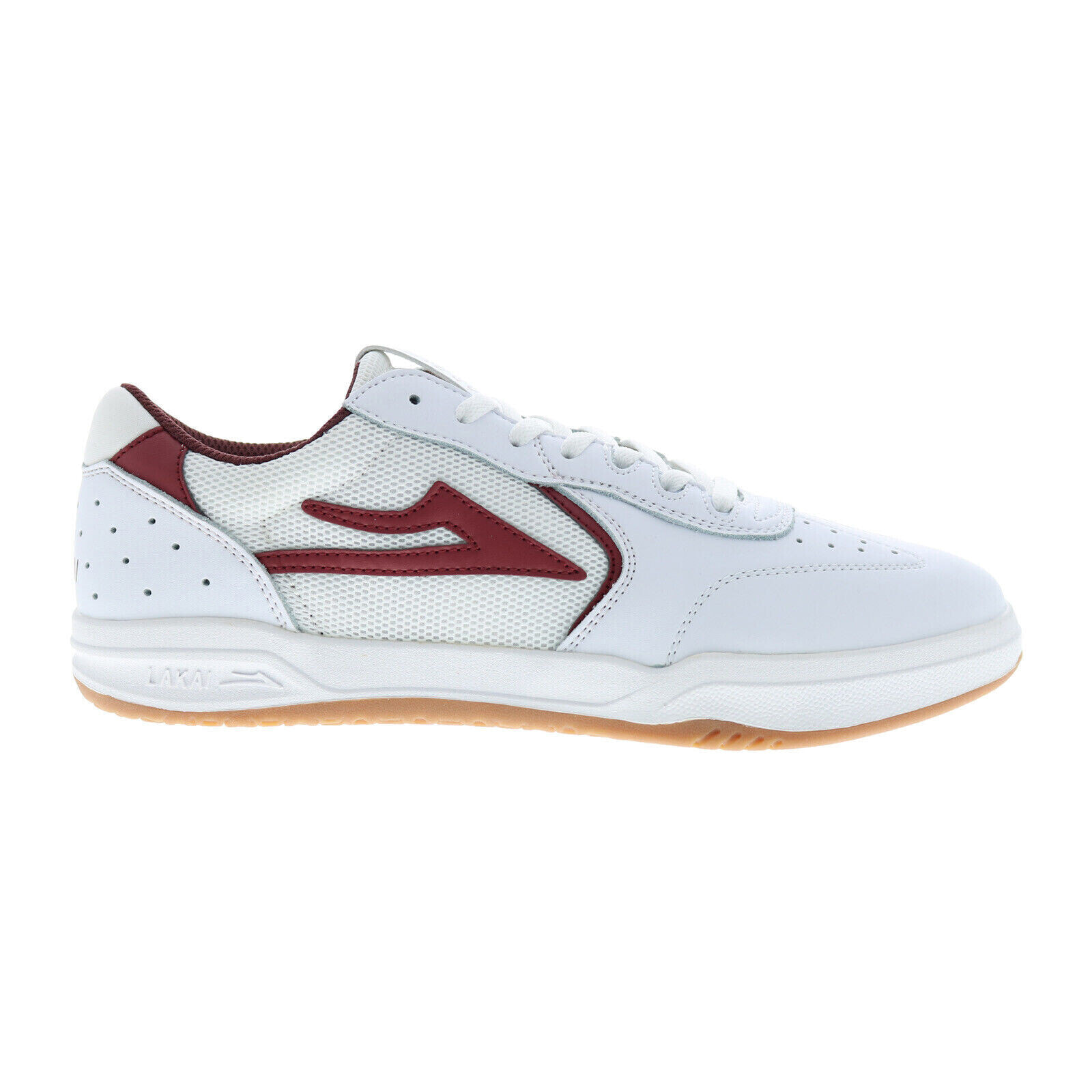 Lakai Atlantic MS1230082B00 Mens White Leather Skate Inspired Sneakers Shoes 8.5